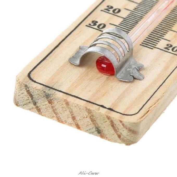 Wandthermometer - Nieuw - Binnen/Buiten - Celsius/Fahrenheit aflezing - Hout - 15cm