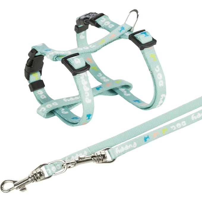 Trixie Junior Puppy H-Harness with Lead M-L: 27-45cm/10mm 2m. mint