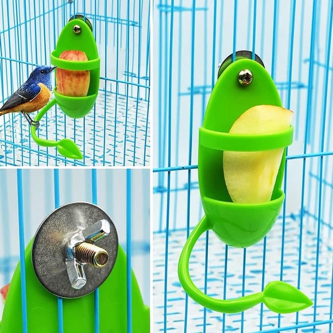 2Pcs Vogelvoeding Cup Rack Plastic Cuttlebone Houder Vogelvoer Houder Voor Huisdier Vogel Levert Fruit Groente Opslag Stands