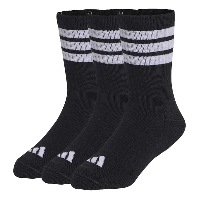 Adidas Crew kinder sokken zwart wit - Maat 28/30