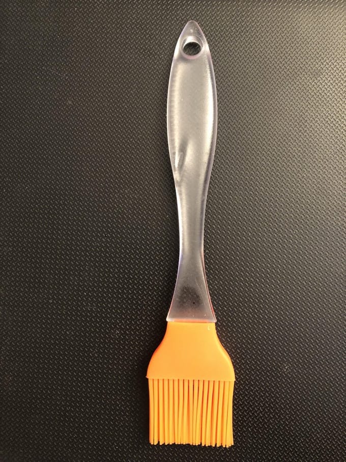 Siliconen bakkwast oranje