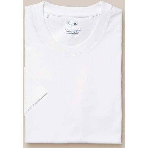 Eton T-Shirt Organic Supima Cotton Uni Single Jersey Wit / male