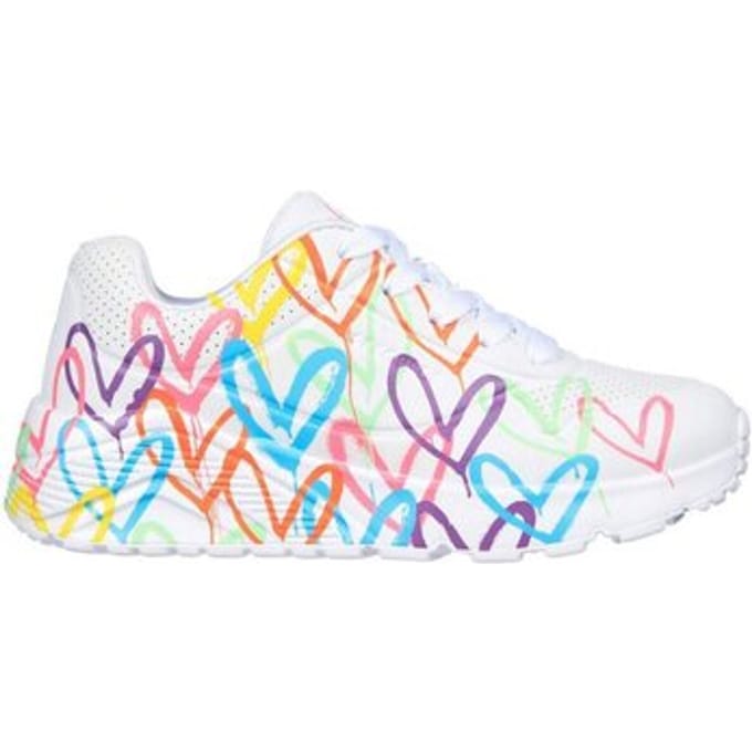 Skechers Uno Lite - Spread The Love Meisjes Sneakers - Wit/Mutlicolour - Maat 36