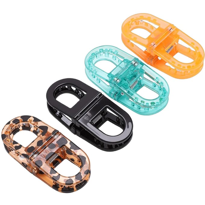 Magnetische Haarklemmen Multifunctioneel Glad Afgerond 2 Stuks Ontwerp Haarstyling Clips voor Dagelijks Gebruik black