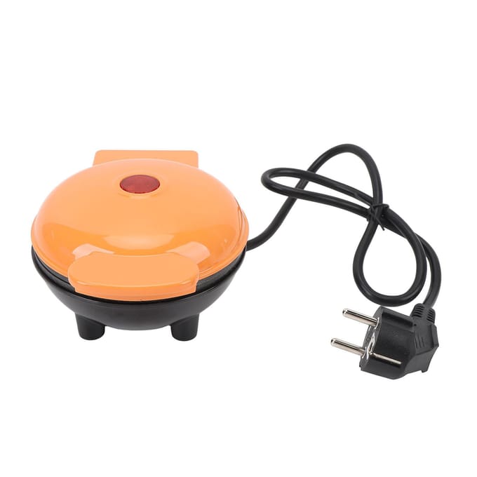 Mini Cake Maker 350W Anti-aanbak Dubbelzijdige Verhitting Elektrische Lava Cake Maker Machine voor Thuis L(for 6.5-9kg) orange