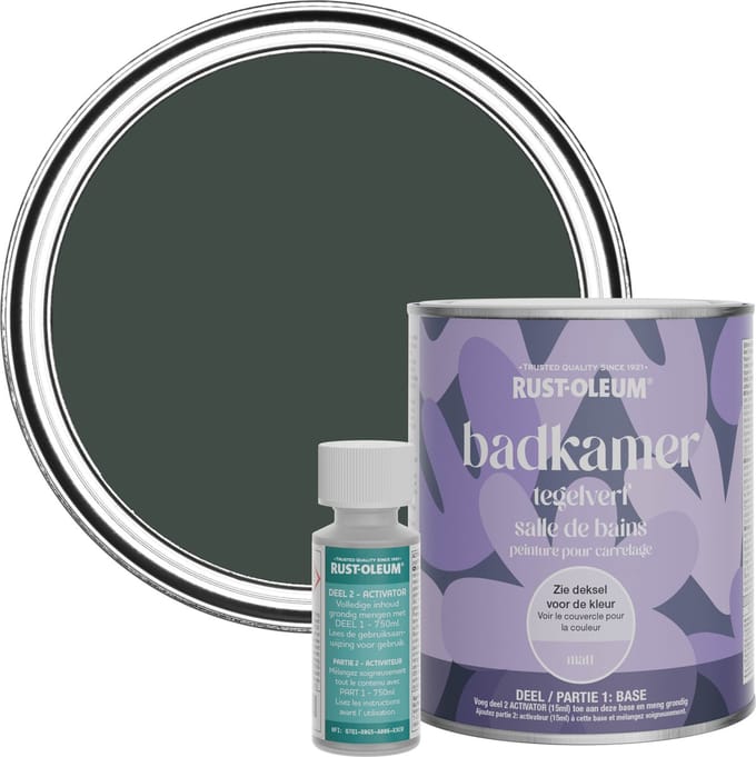 Rust-Oleum Zwart Badkamer Tegelverf Matt - Avonddiner 750ml