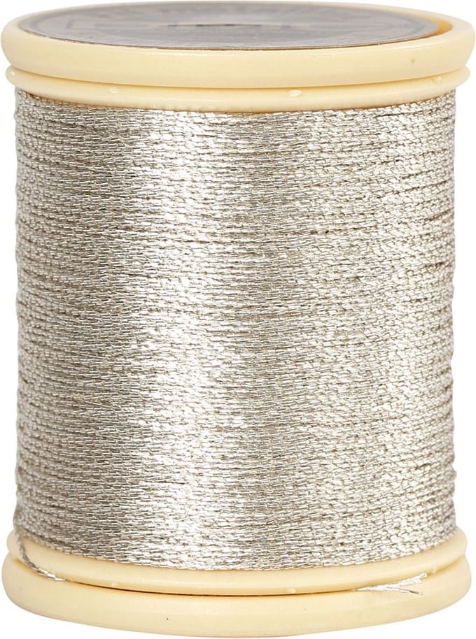 Creotime DMC metallic draad, zilver, 40 m