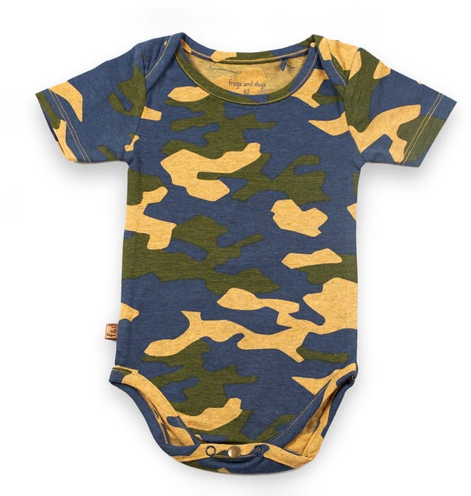 Frogs and Dogs - Fearless Romper camouflage - Multicolor - Maat 68 - Jongens