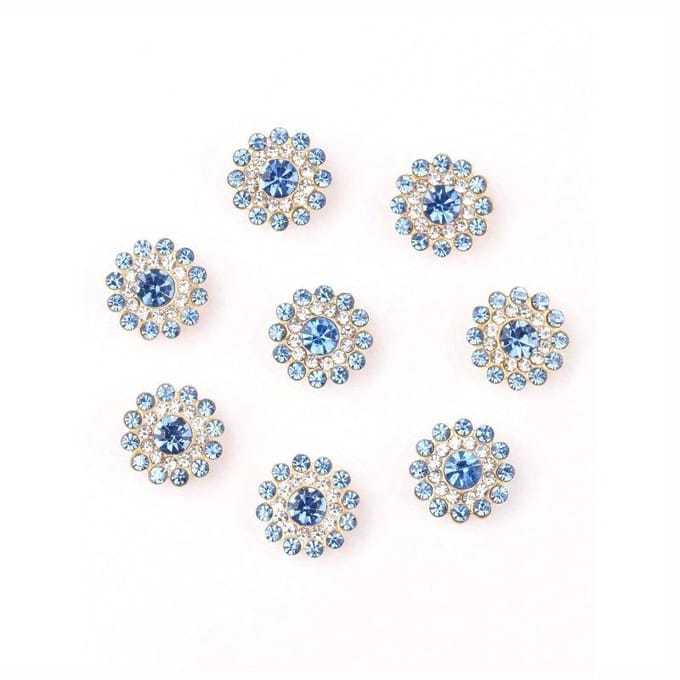 50 stuks/set 14MM DIY Accessoire, Moderne Strass Bloemvormige Kledingdecoratie Hulpstof Voor Jurk 14mm