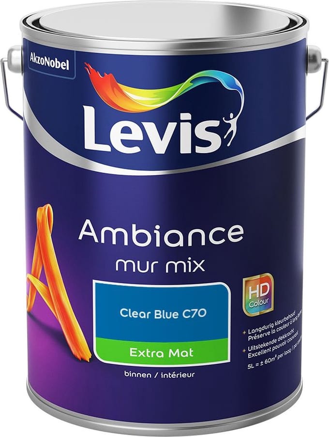 Levis - Ambiance Mur Extra Mat Mix - Clear Blue C70 - Mengverf - 5 L