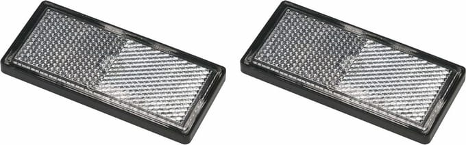 ProPlus Zelfklevende reflectoren - rechthoekig - wit - 85 x 39 mm - 2 stuks