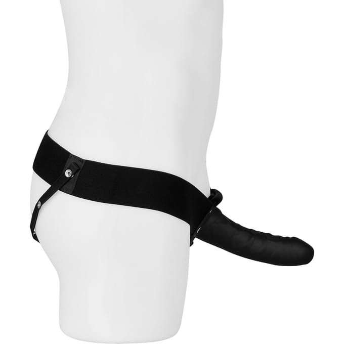Dr. Skin - Holle Strap-On Dildo Met Harnas 16.5 cm - Zwart