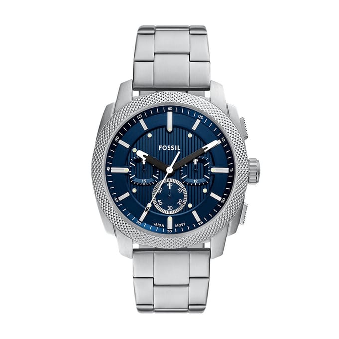 Fossil FS6096 Heren Horloge 44mm - Zilverkleurig