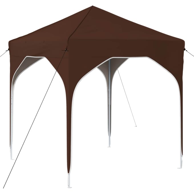 vidaXL - Pop-up - Feesttent - 194 - x - 194 - x - 245 - cm - Bruin