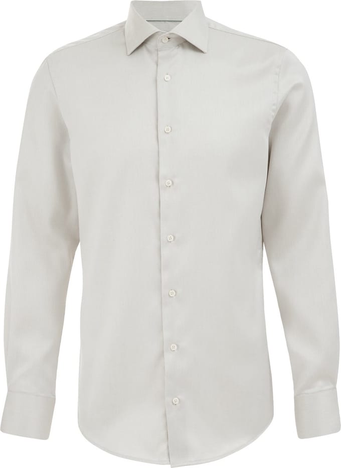 WE Fashion Heren Slim fit overhemd met structuur