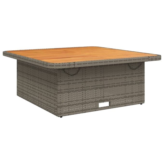 vidaXL - 4-delige - Tuinset - met - kussens - poly - rattan - grijs