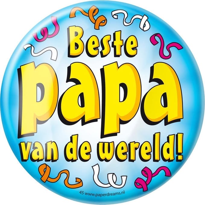 Paperdreams - Button Beste papa van de wereld