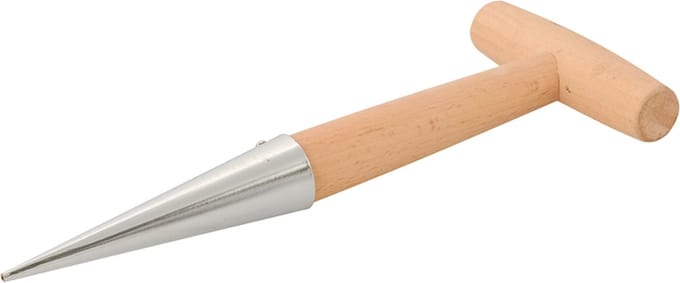 Silverline Traditionele pootstok - chroom geplateerd - 270 mm - houten handvat