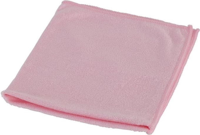 Microvezeldoek Heavy Duty gebreid roze/rood ca. 340-grams set à 10 stuks ca. 40x40 cm