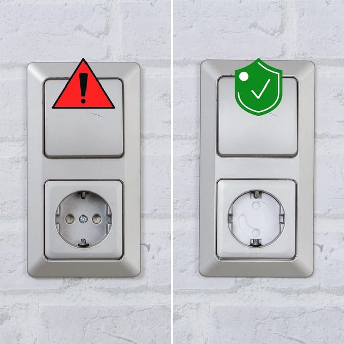 Kinderbeveiliging voor Stopcontacten - 10 Stuks Zelfklevend voor SchuKo Type F