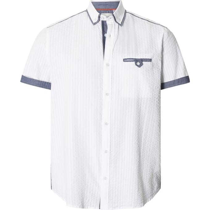 Babista herren Overhemd Met Korte Mouwen - 45/46 - wit - Plus Size