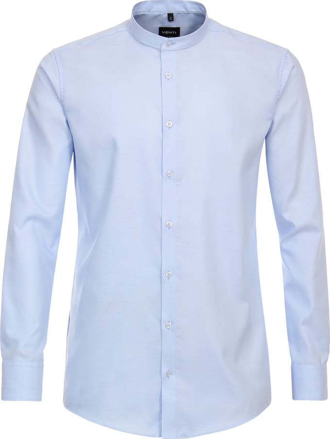 VENTI modern fit overhemd - Oxford - blauw - Strijkvrij - Boordmaat: 38