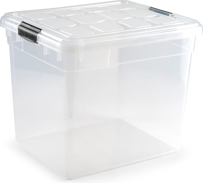 PlasticForte Opbergbox - met deksel - 35 liter - L42 x B36 x H35 cm - opbergbak