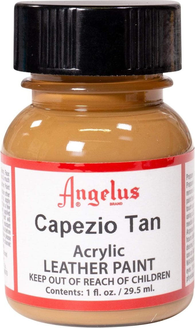 Angelus Leather Acrylic Paint - textielverf voor leren stoffen - acrylbasis - Capezio Tan - 29,5ml