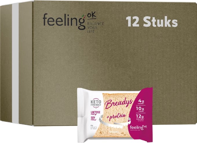 Feeling OK | Breadys | Natural | 12 Stuks | 12 x 50g