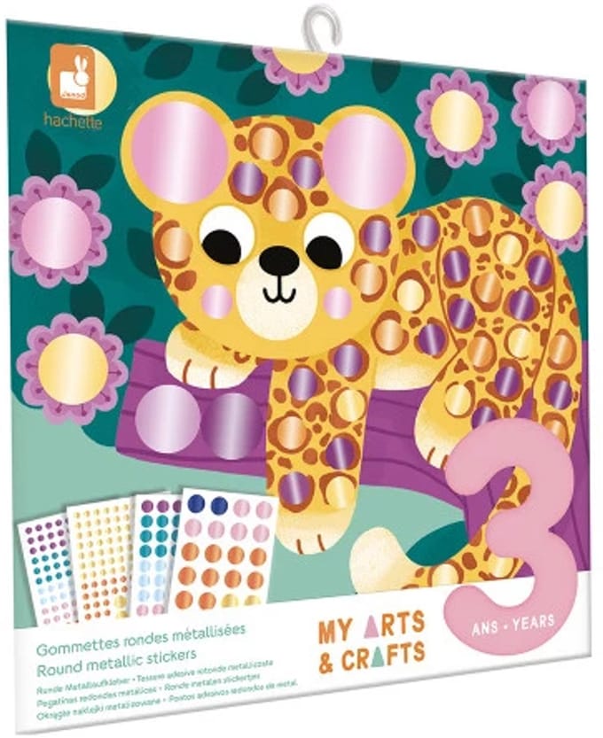 Janod - Atelier - Ronde stickers - Exotische dieren