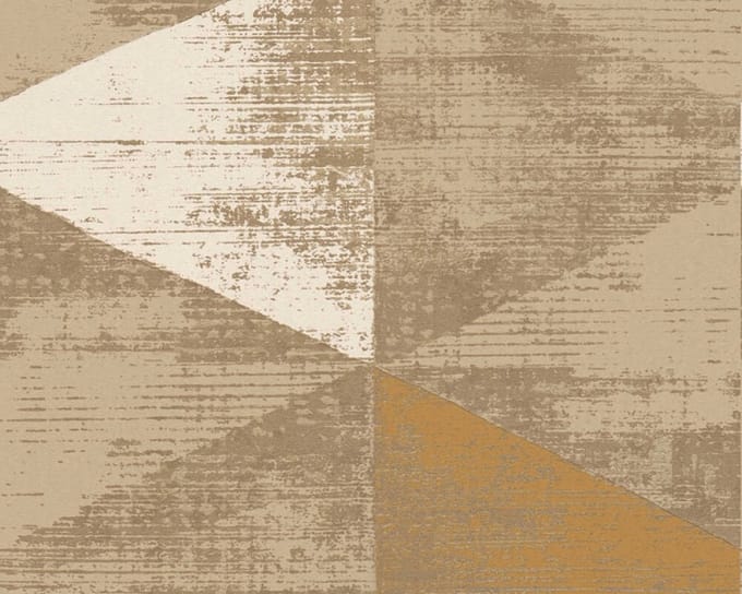 GRAFISCH BEHANG | Industrieel - beige goud bruin - A.S. Création Geo Effect