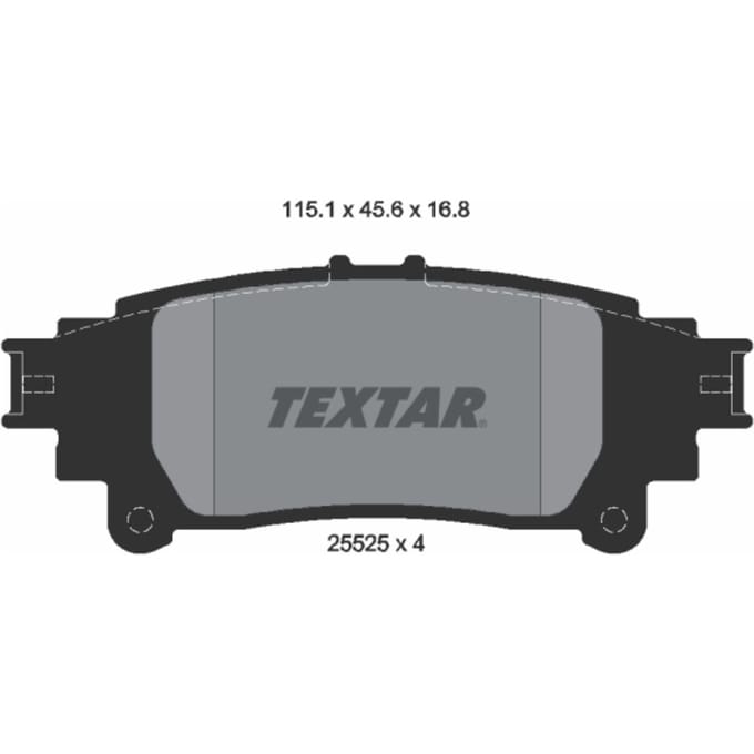 Remblokset TEXTAR 2552501, achter