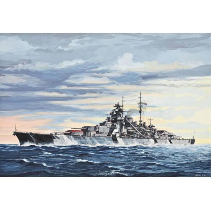 Revell Modelbouwpakket Schepen - 05098 Battleship Bismarck - Bismarck-klasse - Schip Plastic - 1:700 - Modelbouw
