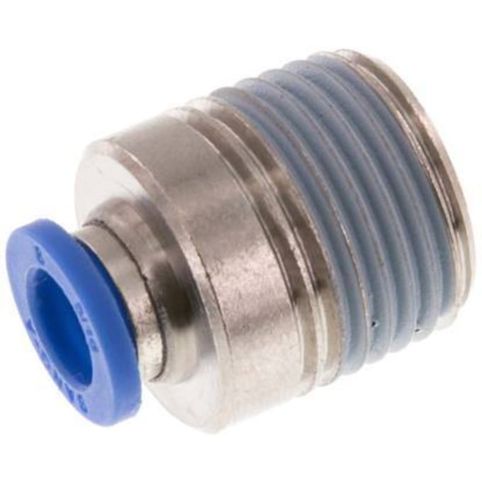 8mm x R1/2'' Messing/PA 66 Insteekfitting Buitendraad Binnenzeskant NBR [2 Stuks]