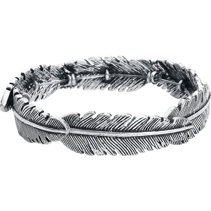 Black Premium by EMP Armband - Feathers - voor Vrouwen - zilverkleurig