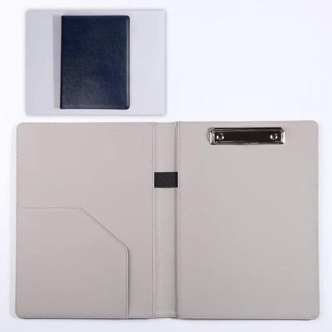 1 presse-papiers portable A4 pour écriture professionnelle, tableau de signature, support de documents durable, bloc-notes pour réunion de bureau bleu