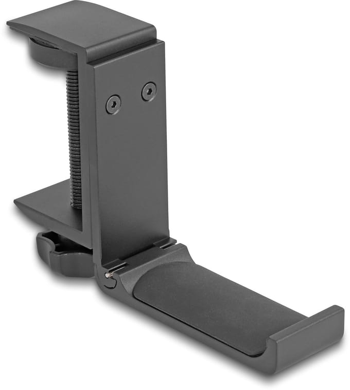 Delock Headphone Holder adjustable for desk mounting aluminium black
