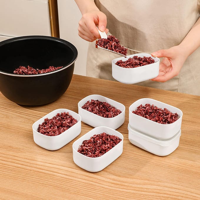 280 ml voedselcontainer, magnetronbestendig, vriezerbestendig, stapelbaar, draagbare koelkast white
