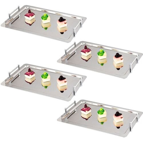 GGM Gastro (4 Stück) GN-Tablett 1/1 - Edelstahl - poliert Zilver