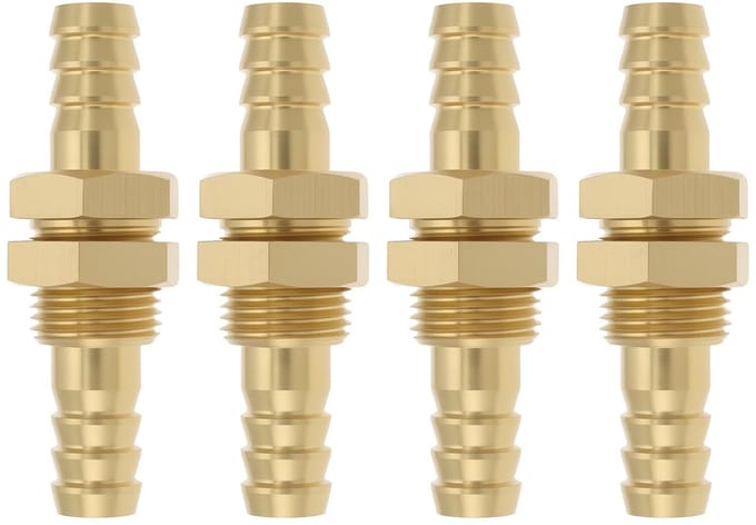 Cosensi - Dailygoods - Set van 4 Messing Schot Dual Fitting Barb Pijp Connectoren