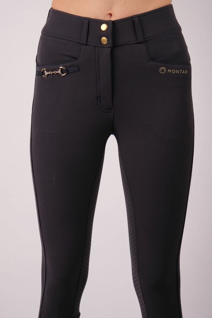 Montar Rijbroek Montar Molly Gold Full Grip Donkerblauw