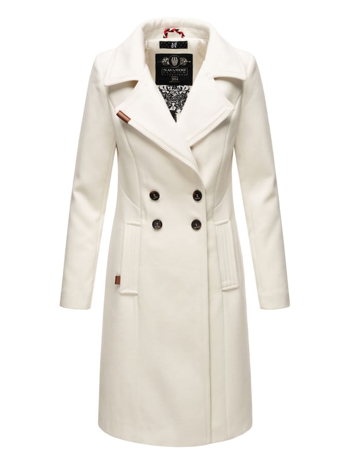 Navahoo Dames Trenchcoat Wooly – Premium Wintermantel met Elegante Pasvorm
