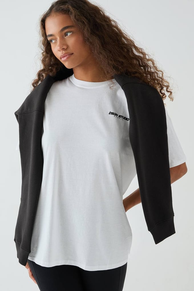 Dames DSGN Studio Sport Gym T-shirt | White | Maat: XL