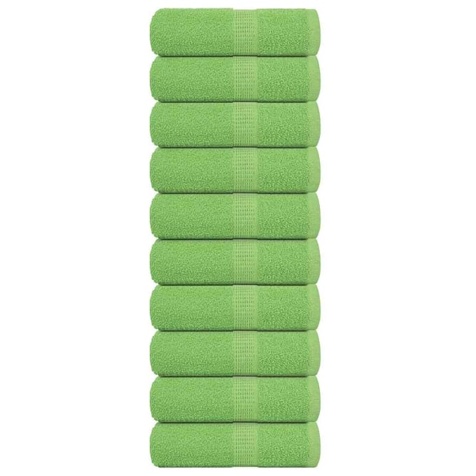 vidaXL - Gastendoekjes - FROGN - 10 - st - 30x50 - cm - 360 - g/m² - appelgroen