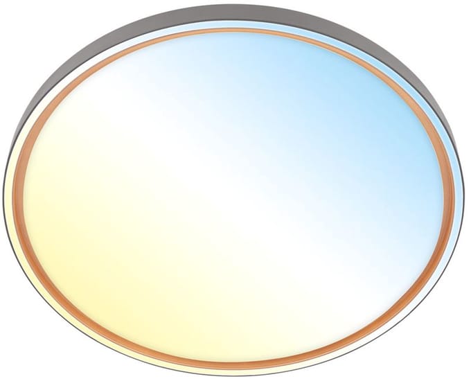 BRILONER Ina – LED Plafondlamp – dimbaar met afstandsbediening – CCT kleurtemperatuur – 48W – 5.200lm – antraciet – Ø49 cm
