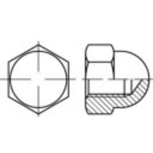 TOOLCRAFT 1066913 Zeskant dopmoeren M4 DIN 1587 RVS A4 100 stuk(s)