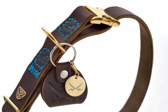 Hunter Hondenhalsband Sansibar Donkerbruin Maat M