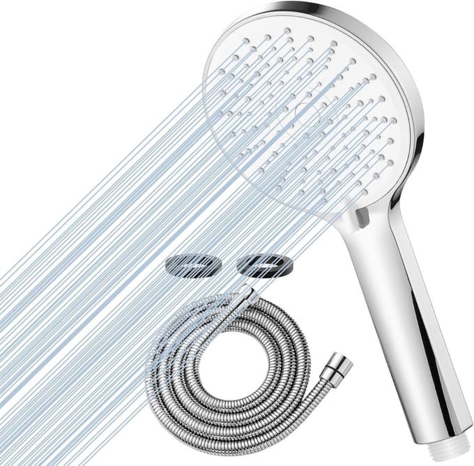SNJY® Douchekop met Slang - Doucheslang - Doucheset - 5 Sproeistanden - 2 Meter - Chroom