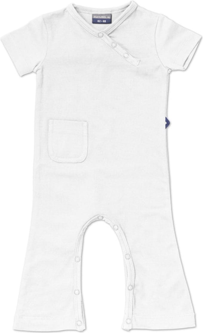 Silky Label jumpsuit ice white - korte mouw - maat 74/80 - wit