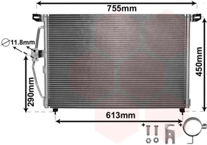 Van Wezel - LUCHTCONDENSATOR VOOR OPEL OMEGA B 1994-1999 1850028